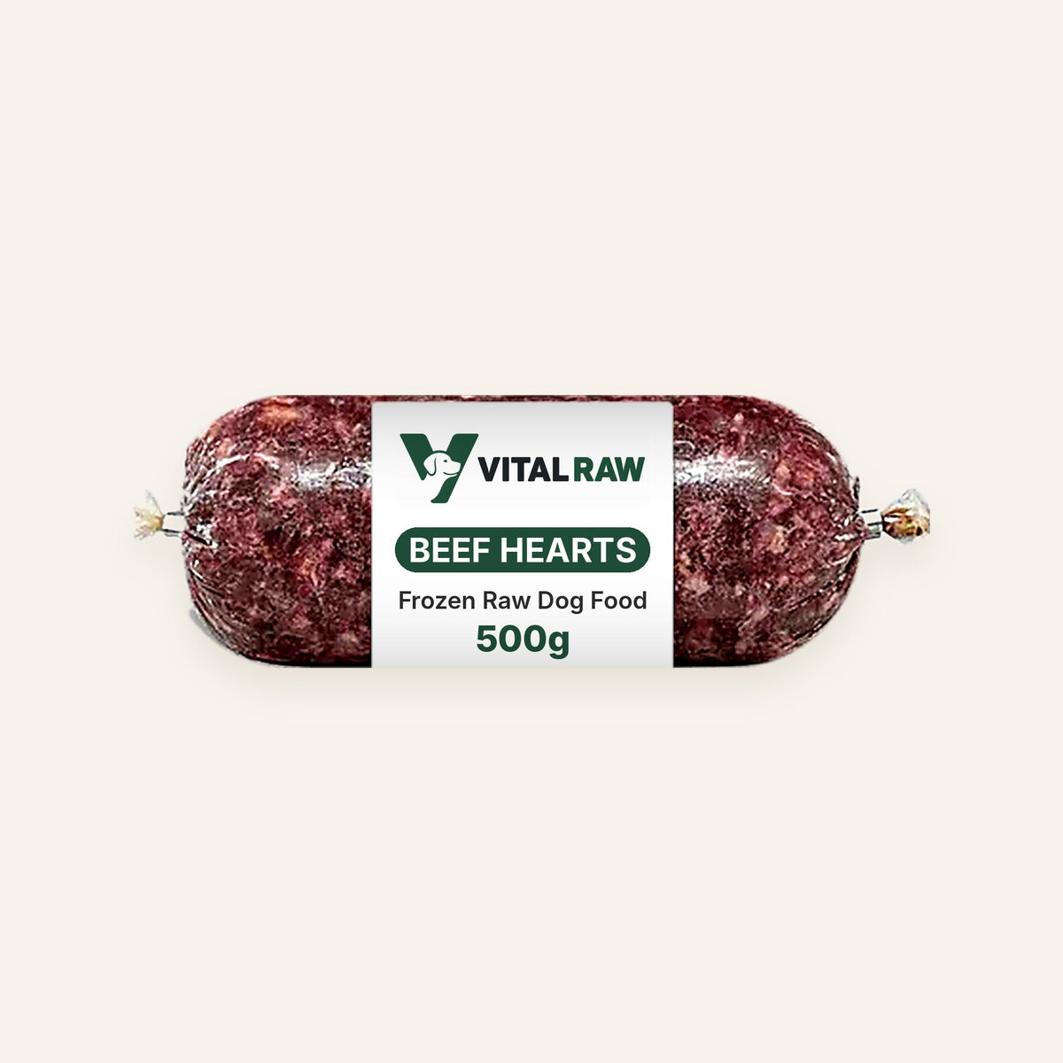 Vital Raw minced beef heart raw dog food