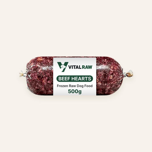 Vital Raw minced beef heart raw dog food