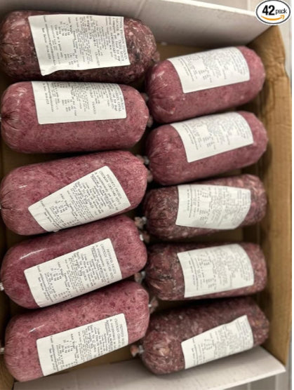 Frozen Raw Dog Food, Mix Box Frozen Dog Food 42x 500g bags 21kg box. - Includes Chicken, Tripe, offal) Dog Meal BARF Diet