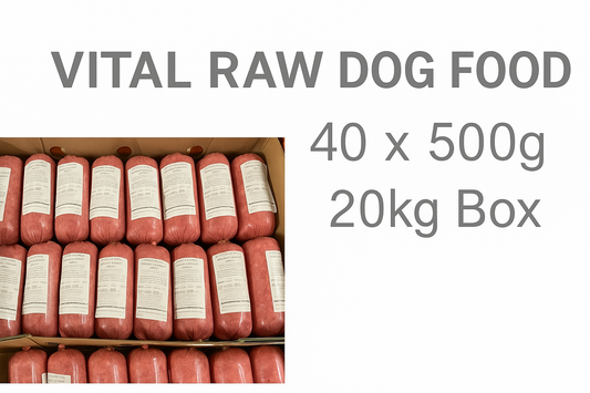 Premium Raw Dog Food – High-Protein Frozen Chicken Mince – 20kg (40 × 500g Packs) – Natural, Grain-Free Meals for Dogs