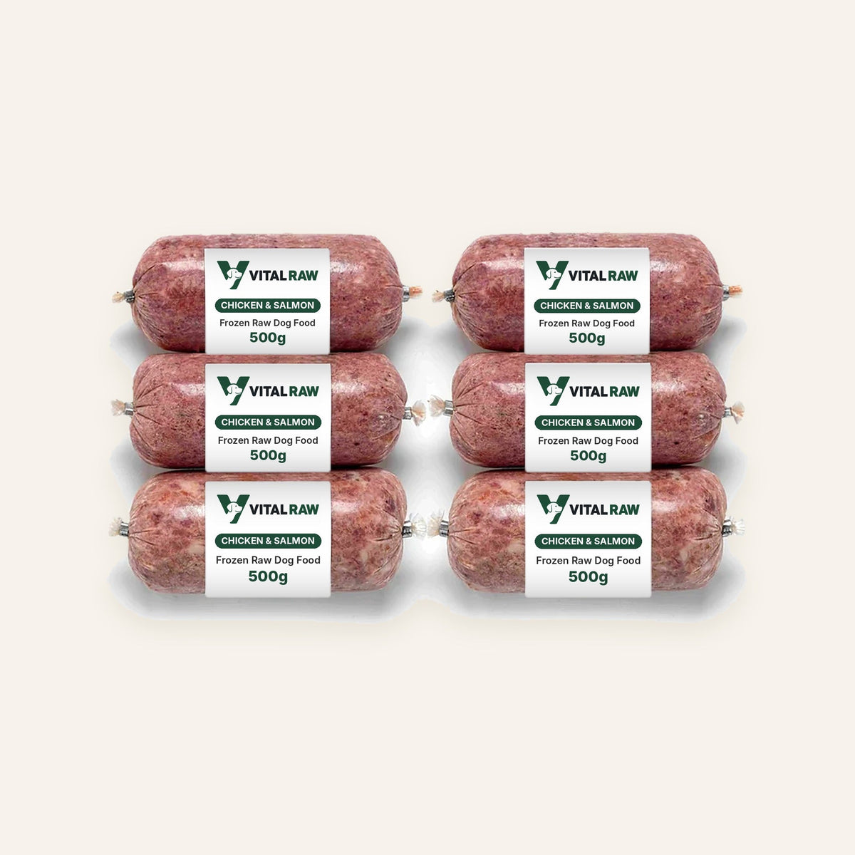 Vital Raw chicken and salmon raw dog food box