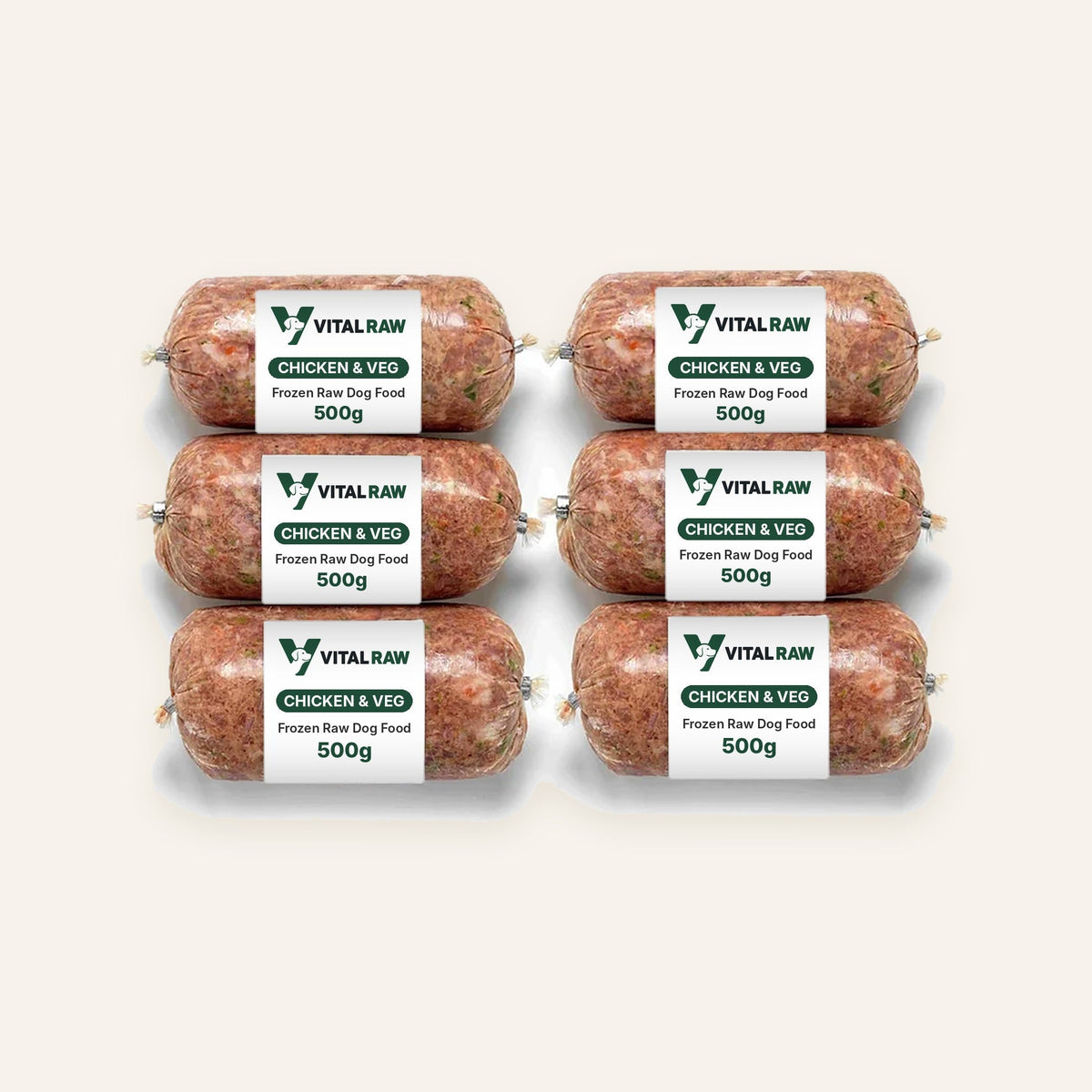 Vital Raw chicken and vegetable raw dog food