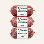 Vital Raw 21kg raw dog food mix box contents