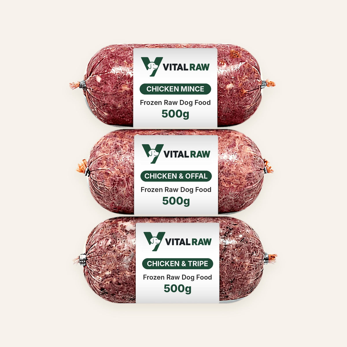 Vital Raw 21kg raw dog food mix box contents
