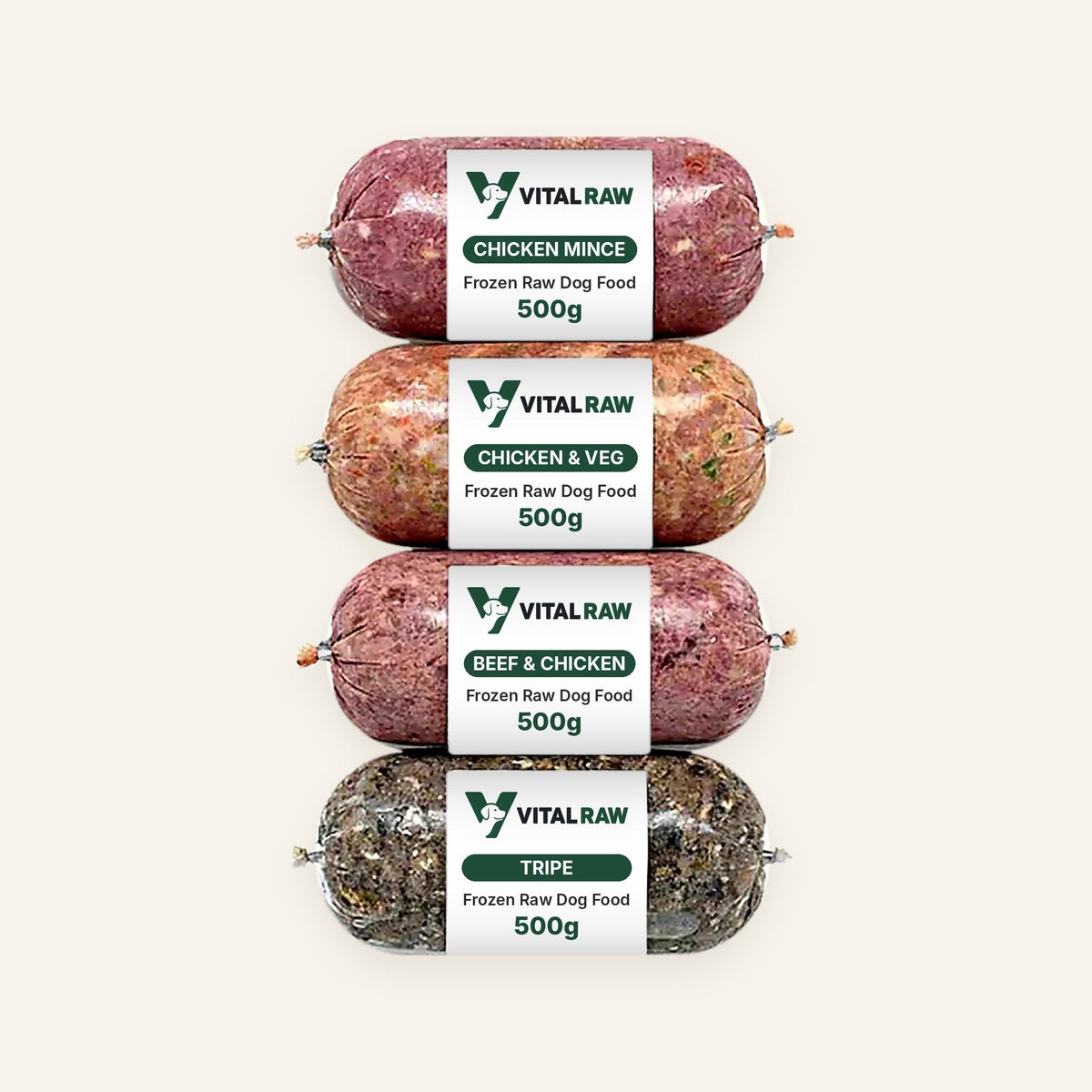Vital Raw 12kg raw dog food variety box contents