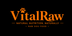VitalRaw orange logo on black background